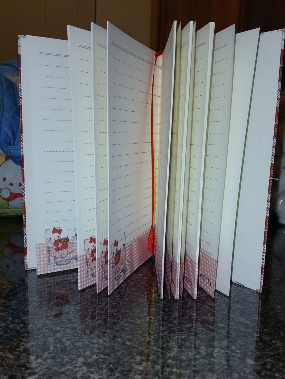 #HelloKitty Red and Pink Lined #Journal #Notebook with Ribbon